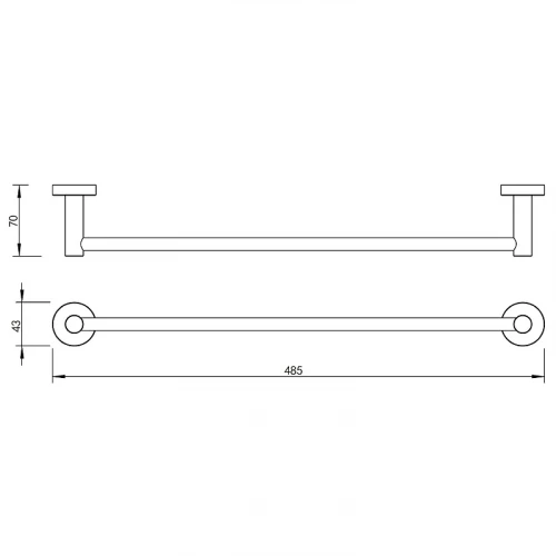Полотенцедержатель Whitecross Ergo nickel brushed ER2250NIB Брашированный никель