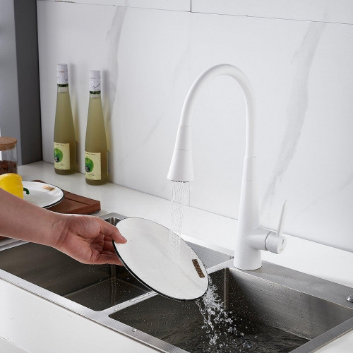 Смеситель для кухни Rose R213C цвет Белый