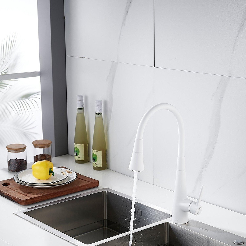 Смеситель для кухни Rose R213C цвет Белый