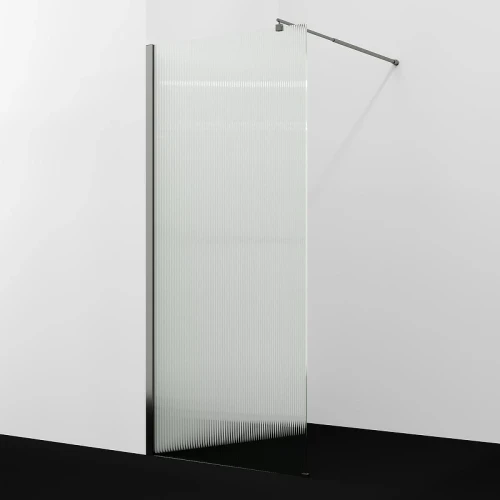 Душевая перегородка WasserKRAFT Rur 100 30W44GR-FL профиль Графит стекло рифленое