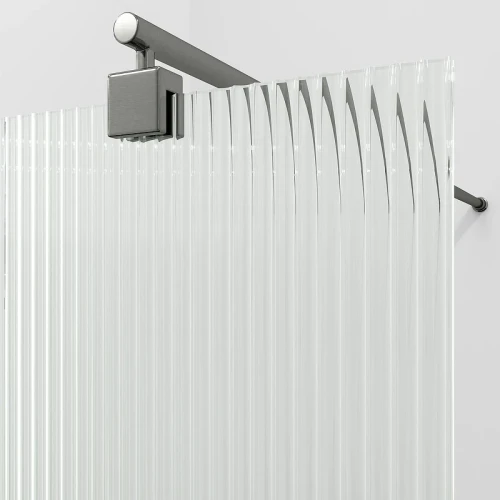 Душевая перегородка WasserKRAFT Rur 100 30W44GR-FL профиль Графит стекло рифленое