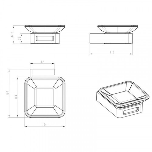 Мыльница Boheme Q 10943-BR Бронза