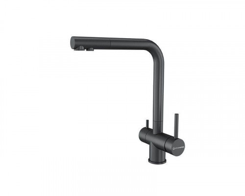 Смеситель для кухни KUCHENSTERN FOKUS-FS 401GM40 цвет Вороненая сталь