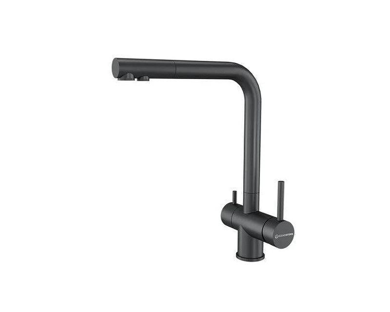 Смеситель для кухни KUCHENSTERN FOKUS-FS 401GM40 цвет Вороненая сталь