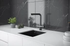 Смеситель для кухни KUCHENSTERN FOKUS-FS 401GM40 цвет Вороненая сталь
