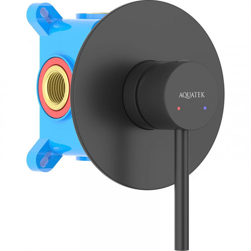 Смеситель для душа Aquatek Европа AQ1366MB Черный матовый латунь встраиваемый