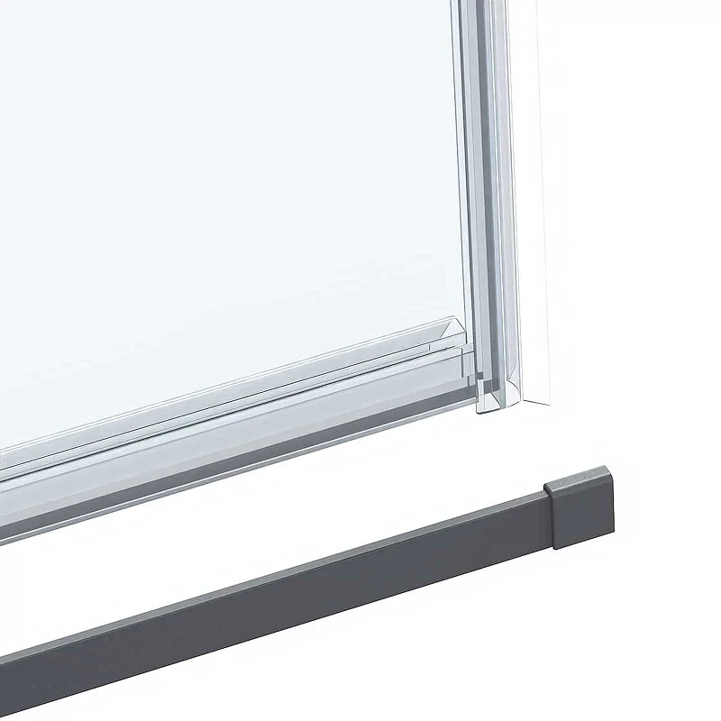 Душевая дверь Vincea Como Soft 130 VDS-1CS130CLGM профиль Вороненая сталь стекло прозрачное