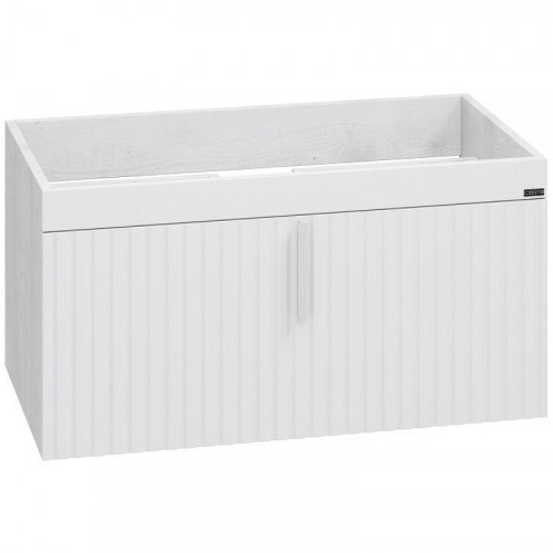 Тумба под раковину СанТа Юпитер 80 700357 подвесная Белая Светлое дерево