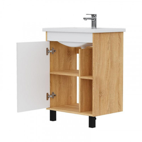 Тумба под раковину Volna Osmond 60 tnOSMOND60.1D-04 цвет Белый Дуб сонома