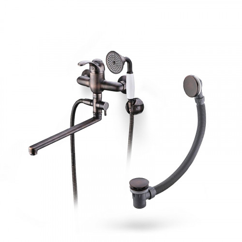 Смеситель для ванны WasserKRAFT A1302L.055 универсальный цвет Темная бронза