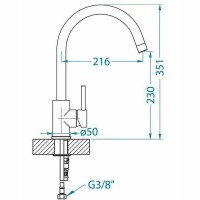 Смеситель для кухни Alveus Roxa G91 Carbon 1129039 Угольный латунь