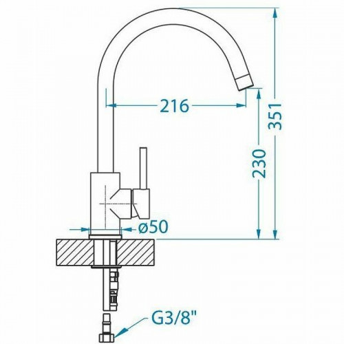 Смеситель для кухни Alveus Roxa G91 Carbon 1129039 Угольный латунь