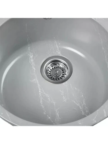 Кухонная мойка Wisent 49,5 WA04-17/WGER013 цвет Серо-белый мрамор