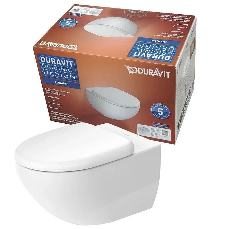 Унитаз с инсталляцией Duravit Architec 45720900A1 + Berges Novum L3 040213 с сиденьем Микролифт и клавишей смыва Хром