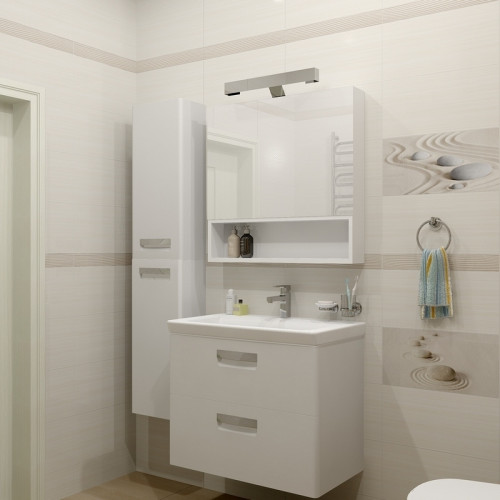Шкаф пенал Roca The Gap 35 ZRU9302738 R подвесной Белый матовый