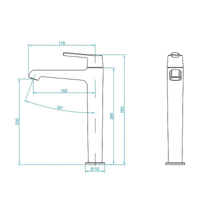 Смеситель для раковины RGW Shower Panels SP-311G 511405311-06 Золото