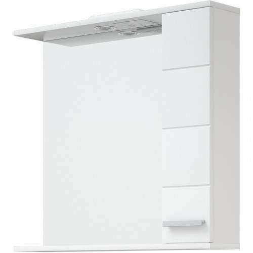 Зеркало со шкафом Corozo Денвер 80 SD-00000532 Белое МДФ / ЛДСП, стекло