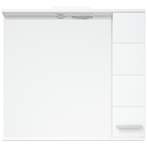 Зеркало со шкафом Corozo Денвер 80 SD-00000532 Белое МДФ / ЛДСП, стекло