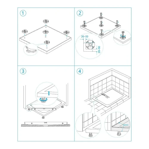 Душевой поддон из искусственного камня RGW Stone Tray 70x170 16152717-01K цвет Белый