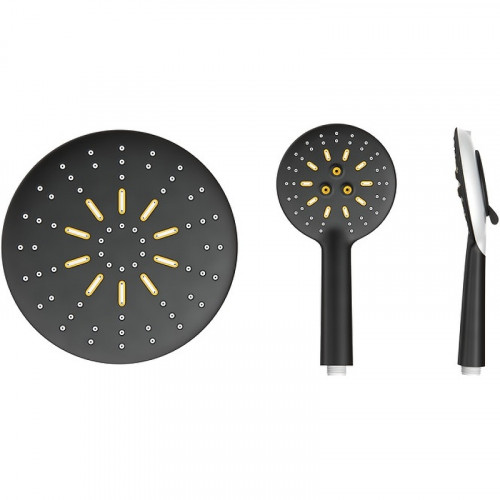 Душевая система Laguraty 17057 Черный латунь на стену