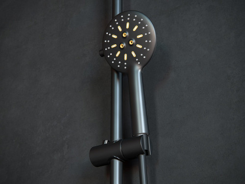 Душевая система Laguraty 17057 Черный латунь на стену