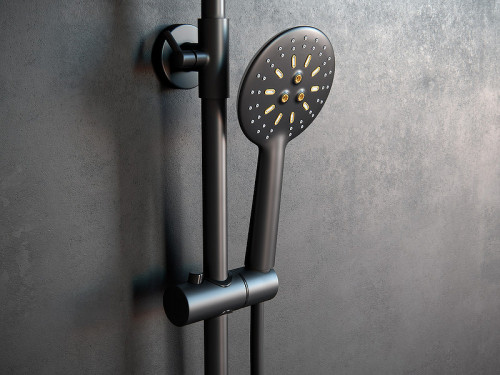 Душевая система Laguraty 17057 Черный латунь на стену