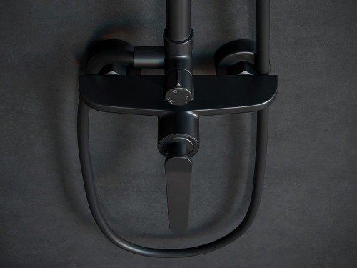 Душевая система Laguraty 17057 Черный латунь на стену