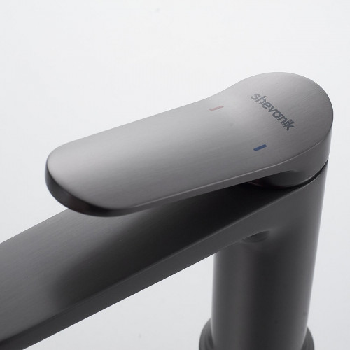 Смеситель для раковины Shevanik S43T S4301T цвет Оружейная сталь