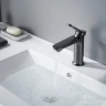 Смеситель для раковины Shevanik S43T S4301T цвет Оружейная сталь