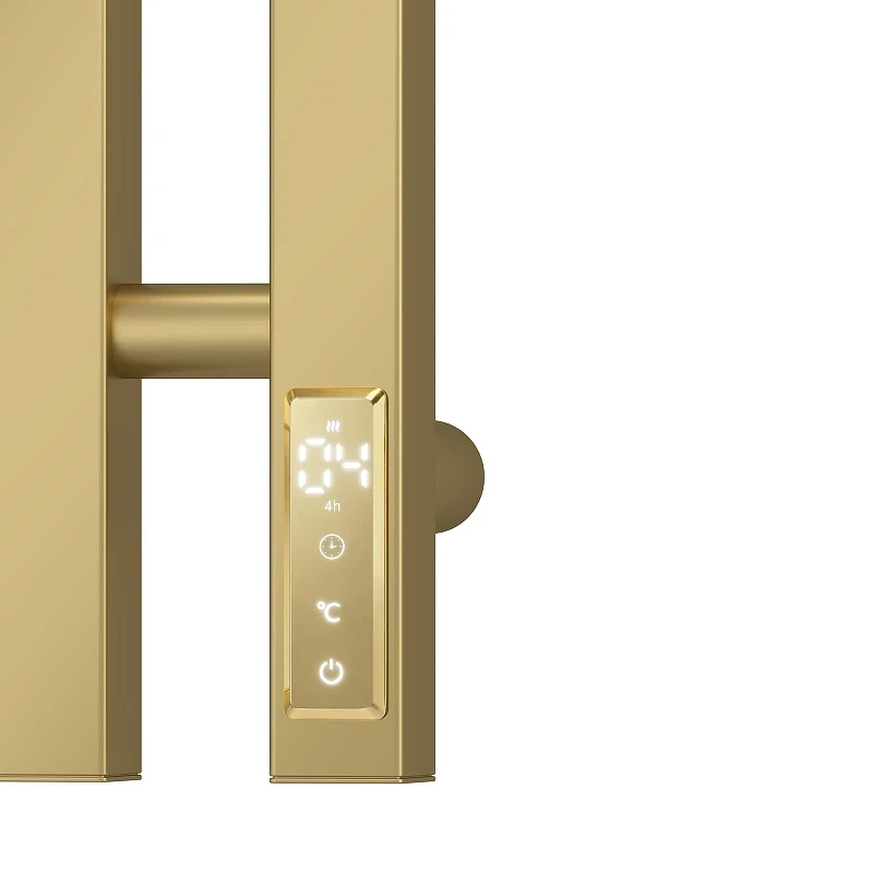 Электрический полотенцесушитель APEXTERMO Sirius 1100x80 SR10111GL с крючками цвет Золото матовое
