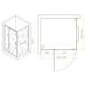 Душевой уголок RGW Passage 110x100 3508078110-14 профиль цвет Черный стекло прозрачное