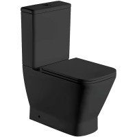 Унитаз компакт WeltWasser Rotbach 001 MT-BL 10000003793 Черный матовый с бачком и сиденьем Микролифт фаянс напольный
