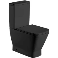 Унитаз компакт WeltWasser Rotbach 001 MT-BL 10000003793 Черный матовый с бачком и сиденьем Микролифт фаянс напольный