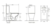 Унитаз компакт WeltWasser Rotbach 001 MT-BL 10000003793 Черный матовый с бачком и сиденьем Микролифт фаянс напольный