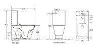 Унитаз компакт WeltWasser Rotbach 001 MT-BL 10000003793 Черный матовый с бачком и сиденьем Микролифт фаянс напольный