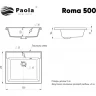 Раковина Paola Roma 50 Белая глянцевая