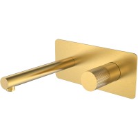 Смеситель для раковины Boheme Stick 125-MG.2 Золото матовое латунь встраиваемый
