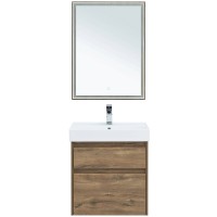 Зеркало Aquanet Nova Lite 60 249510 с подсветкой Дуб рустикальный МДФ / ЛДСП, стекло