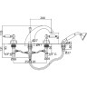 Смеситель на борт ванны Cezares First-BVD-02-Bi Бронза латунь