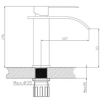 Смеситель для раковины Haiba HB12815 Нержавеющая сталь нержавеющая сталь
