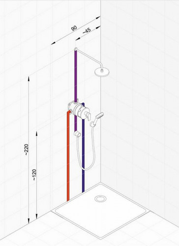 Душевая система Kludi Pure Easy 376400565 Хром латунь встраиваемый