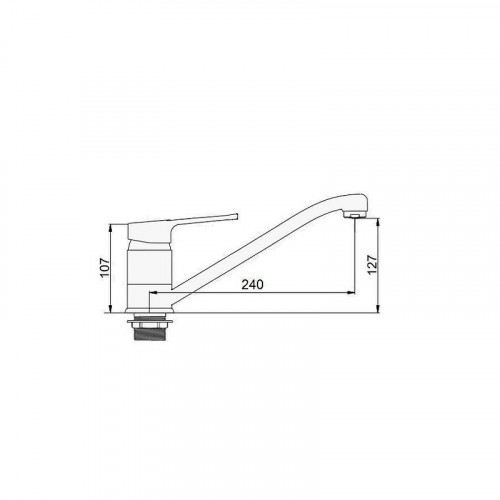 Смеситель для кухни D-Lin D154404 цвет  Хром