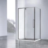 Душевой уголок Vincea Slim-N 100x100 VSR-4SNP1010CLGM профиль Вороненая сталь стекло прозрачное