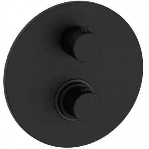 Смеситель для душа Paffoni Light LIQ013NO с термостатом Черный матовый встраиваемый