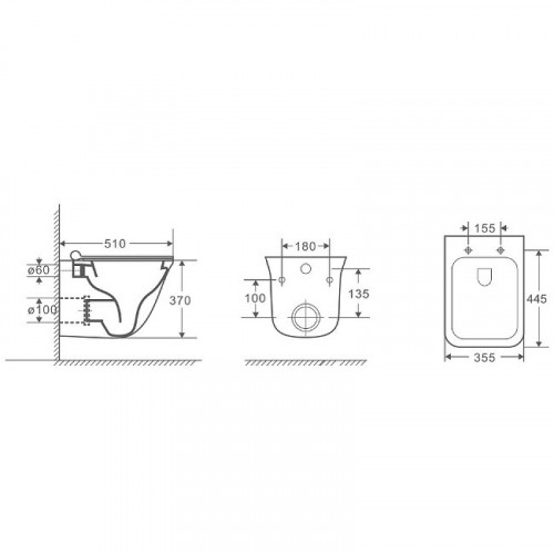 Унитаз Grossman GR-4413S подвесной с сиденьем Микролифт фаянс подвесной