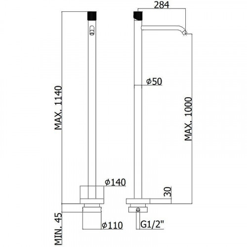 Смеситель для раковины Paffoni Jo JO031NO цвет Черный матовый