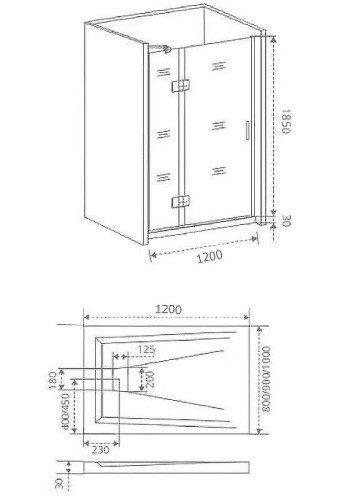 Душевая дверь Good Door Saturn WTW-120-C-CH-L 120 профиль Хром стекло прозрачное