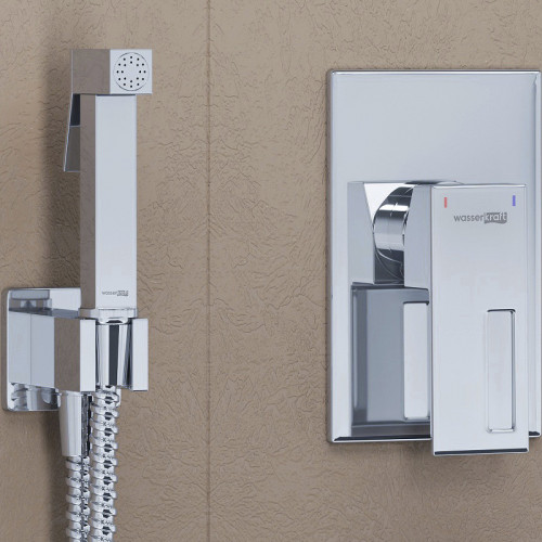 Гигиенический душ со смесителем WasserKRAFT Alme A15157 Хром латунь на стену