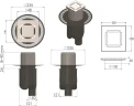 Душевой трап Berges Platz Norma 150x150 091059 с решеткой Хром