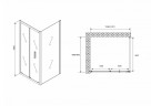 Душевой уголок Abber Sonnenstrand 120x90 AG07120-S90 профиль Хром стекло прозрачное